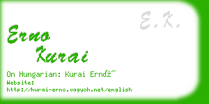 erno kurai business card